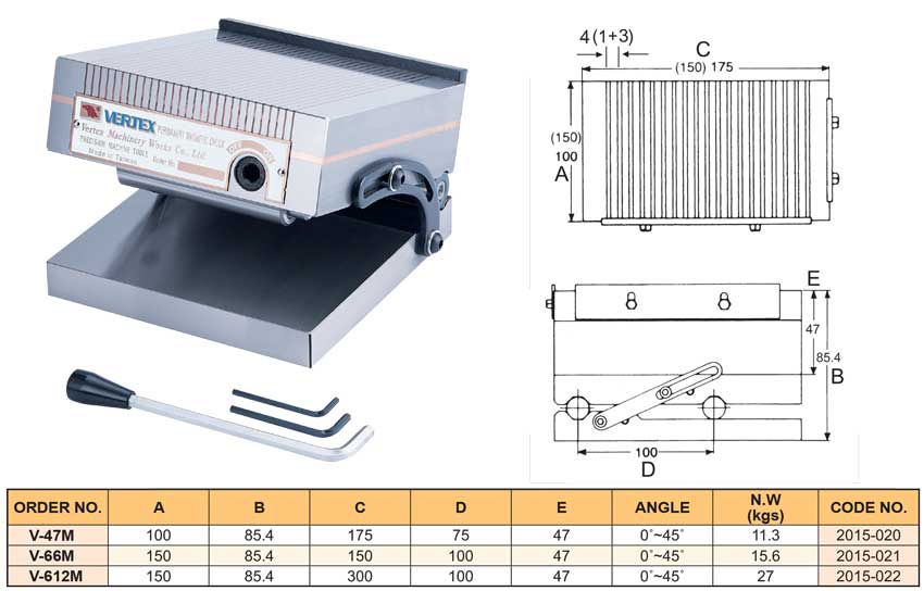 Bàn từ nghiêng V-47M, V-66M, V-612M của VERTEX