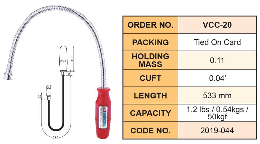 Đầu hút phoi từ tính VCC-20 của VERTEX