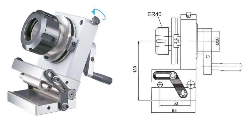 V-PS-ER40S ER collet dividing punch grinder with sine plate Vertex