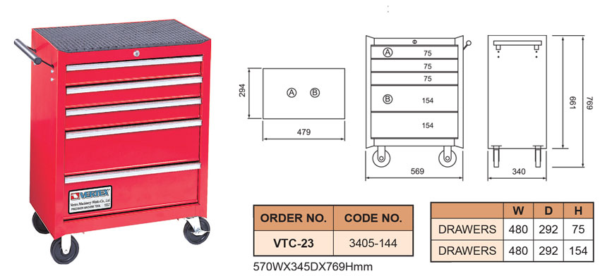 Xe đẩy đồ nghề VTC-23 VERTEX