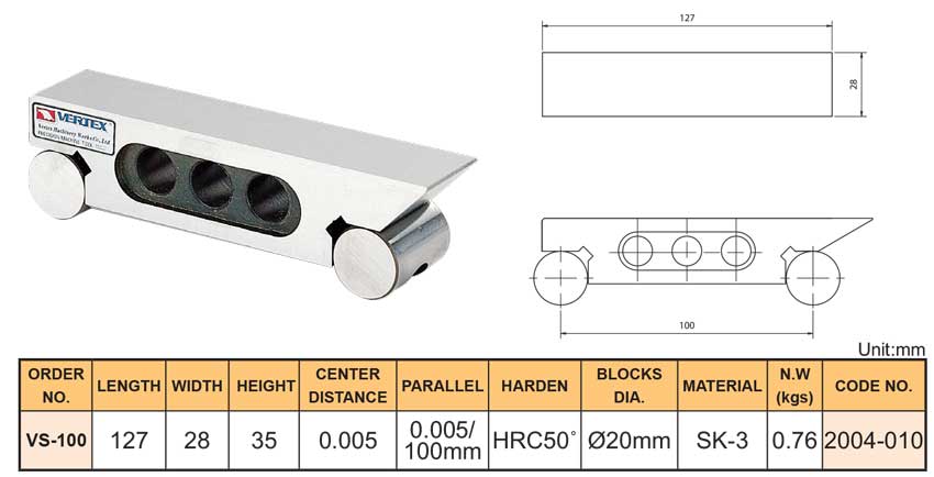 Thanh góc nghiêng VS-100 của VERTEX