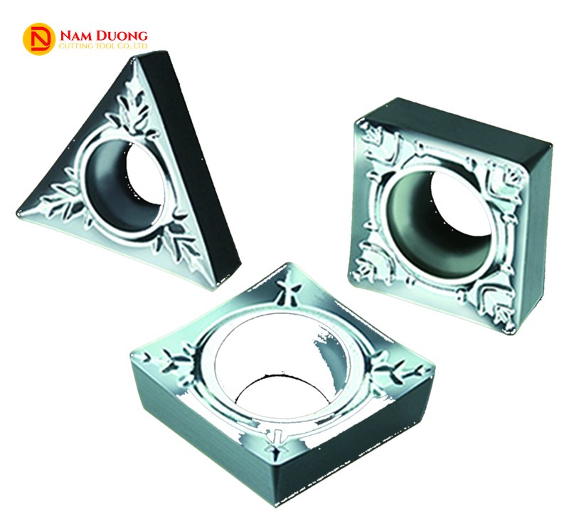 Hình mảnh tiện nhôm rãnh LC trong catalogue nhà sản xuất: hình tam giác, hình vuông và hình thoi