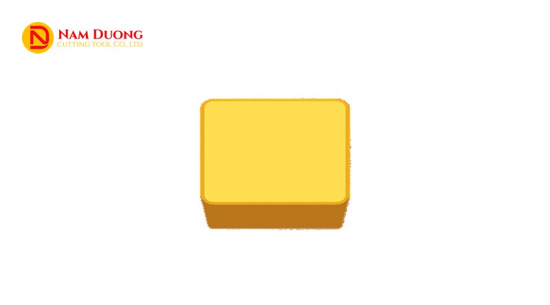 Mảnh SPUN 1203 hình vuông màu vàng nhìn nghiêng từ phía trên: mặt trước phẳng không lỗ, bốn góc bo tròn